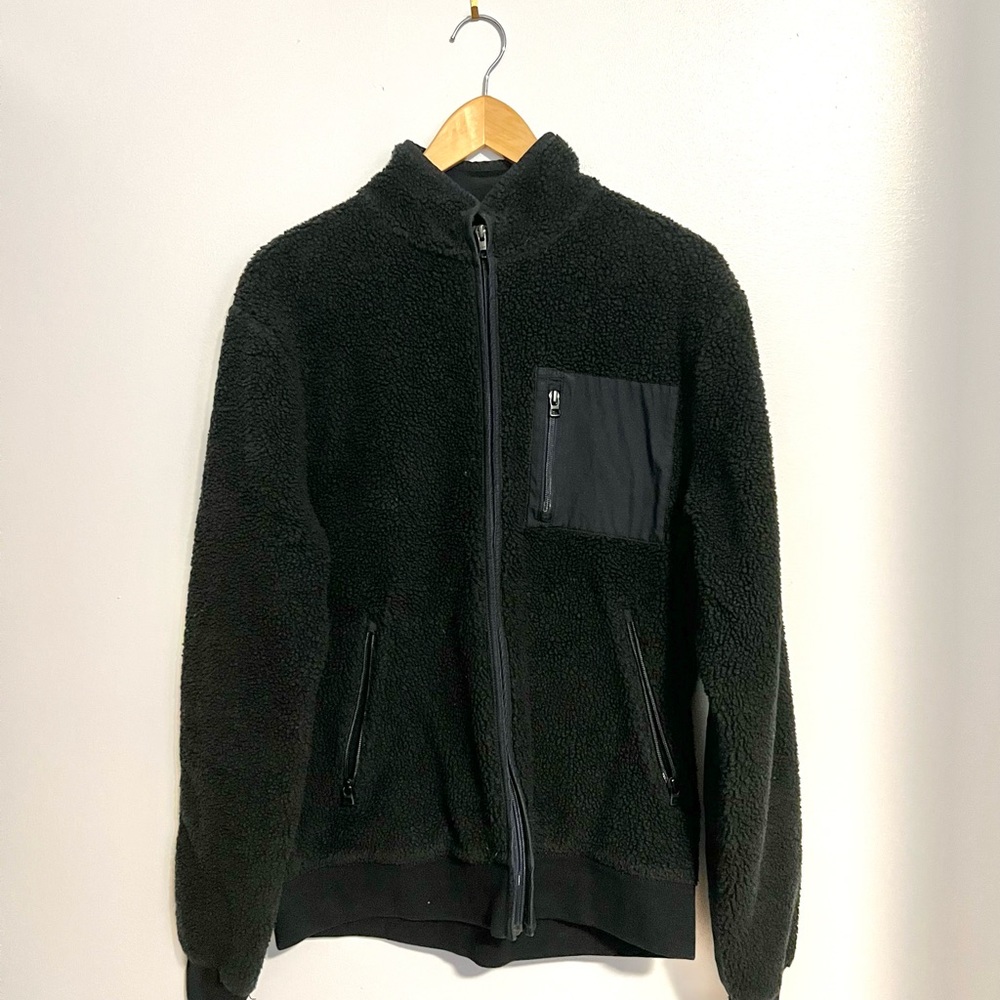 J crew high pile fleece sweater zip up